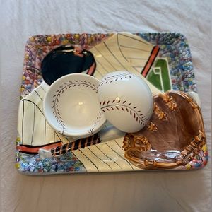 Sports party tray, Baseball theme, 13”X10”